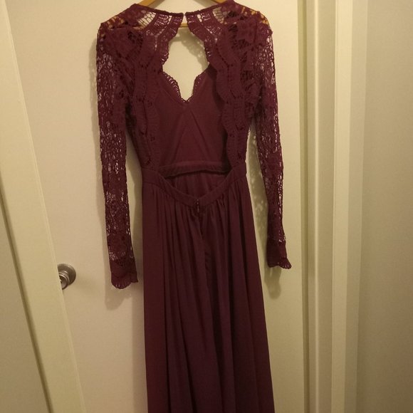 Lulu's Awaken My Love Long Lace Sleeve Maxi Dress - Picture 6 of 9